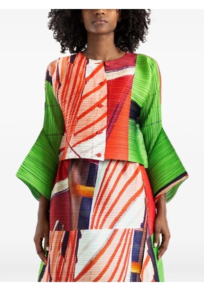 Pleats Please Issey Miyake City Collage plissé blouse - Green