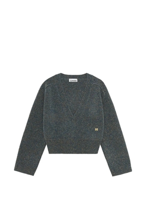 GANNI V-neck sweater - Blue