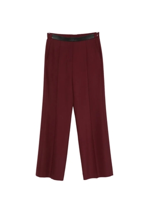 LOEWE logo-waistband pleated palazzo pants - Red
