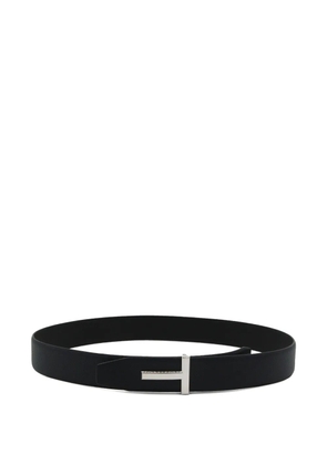 TOM FORD T-logo leather belt - Black