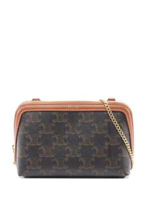 Celine Pre-Owned 20s Triomphe chain clutch bag - Black