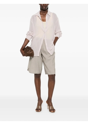 The Frankie Shop sheer button-up shirt - Pink