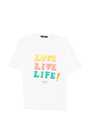 Weekend Max Mara slogan-print short-sleeve T-shirt - White