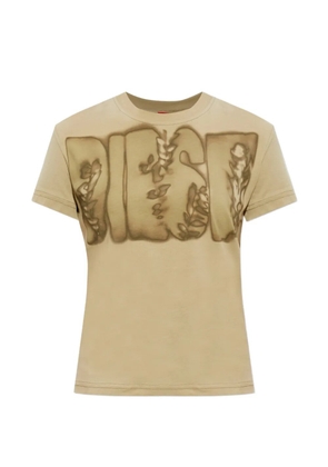Diesel T-ILA-AA3 logo-print cotton T-shirt - Neutrals