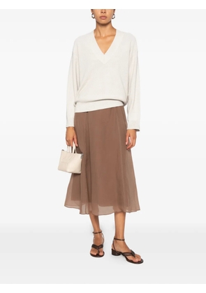 Brunello Cucinelli V-neck sweater - Neutrals