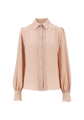 Valentino Garavani pleated long-sleeve blouse - Neutrals