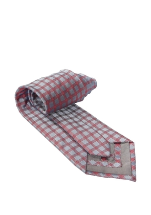 Zilli checked silk tie - Grey