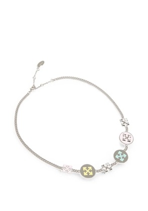 Off-White Arrows curb-chain necklace - Silver