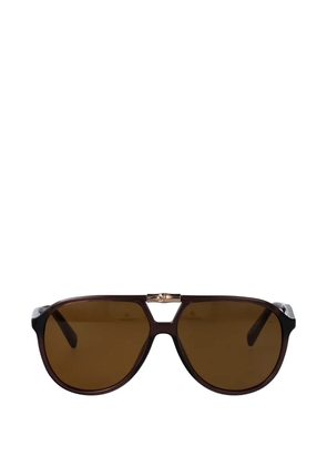 Longchamp Bamboo pilot-frame sunglasses - Brown