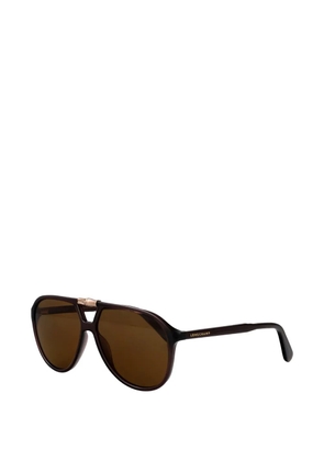 Longchamp Bamboo pilot-frame sunglasses - Brown