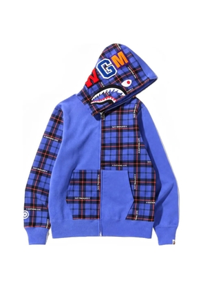 A BATHING APE® Shark check hoodie - Blue