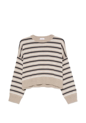 Brunello Cucinelli horizontal-stripe sweater - Neutrals