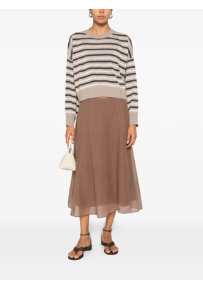 Brunello Cucinelli horizontal-stripe sweater - Neutrals