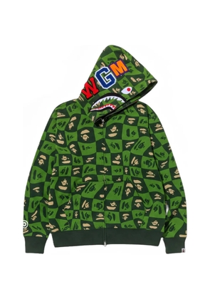 A BATHING APE® Distortion Shark hoodie - Green