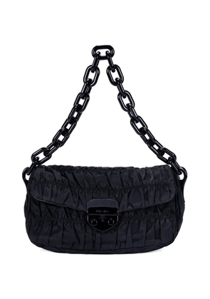 Prada Pre-Owned Tessuto Gaufre chain shoulder bag - Black