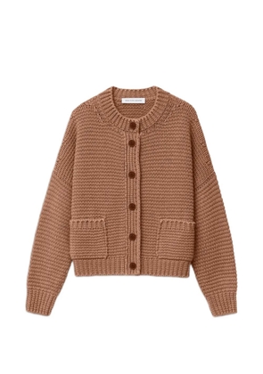 Iris Von Arnim chunky-knit patch-pocket cardigan - Brown