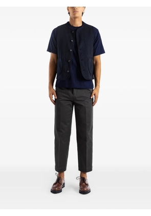 Momotaro yarn-dyed short-sleeve T-shirt - Blue