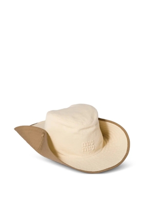 Miu Miu drill cowboy hat - Neutrals