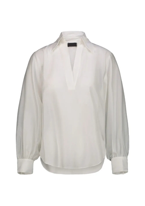 DRHOPE V-neck long-sleeve blouse - White