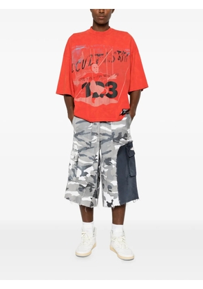 INNOCENCE NYC Camo Asymmetry studs shorts - Grey