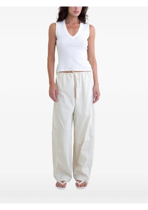 BELLE ANNA broderie anglaise V-neck tank top - White