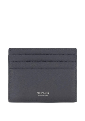 Ferragamo Gancini grained-leather cardholder - Blue
