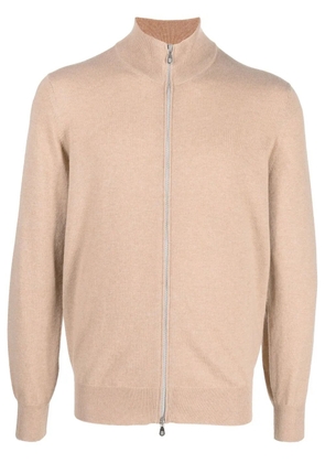Brunello Cucinelli zip-up cashmere jumper - Neutrals
