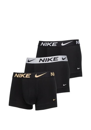 Nike logo-waistband trunks (pack-of-three) - Black