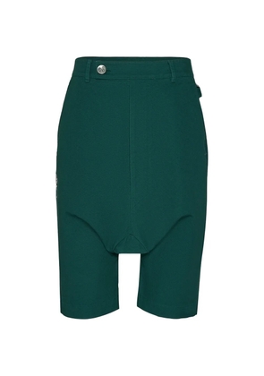 Blackjack Katana drop-crotch side-strap shorts - Green