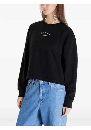 Tommy Hilfiger logo-embroidered sweater - Black