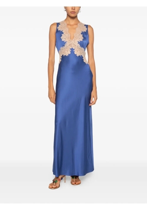 Rixo Lysandra lace-trim maxi dress - Blue