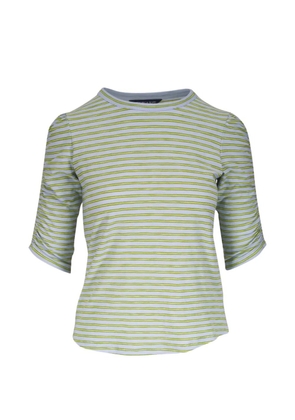 Veronica Beard stripe-pattern puff-sleeve top - Blue