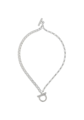 Ferragamo Gancini crystal-embellished bracelets - Silver