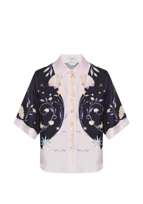 Forte Forte Deliverance-print short-sleeve shirt - Black