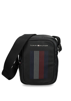Tommy Hilfiger logo-stamp messenger bag - Black