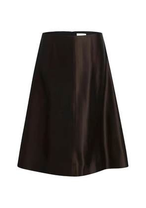 KHAITE Nania twill midi skirt - Brown