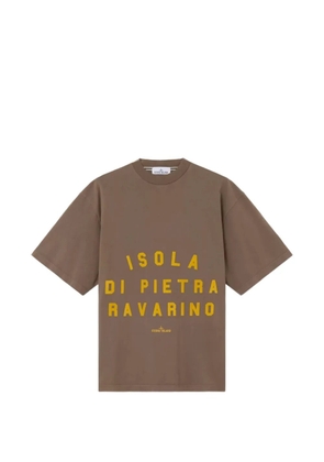 Stone Island slogan-print T-shirt - Brown