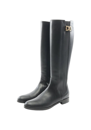 Dolce & Gabbana Pre-Owned 2010 DG logo leather boots - Black