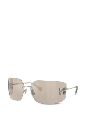 Miu Miu Eyewear logo-detail sunglasses - Silver