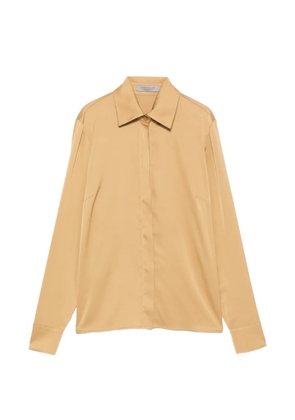 D.Exterior satin-finish long-sleeve shirt - Neutrals