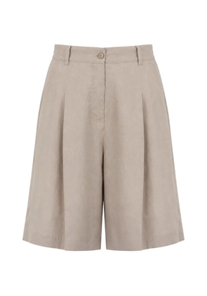 Moorer pleated Ivana-J-Glx shorts - Neutrals