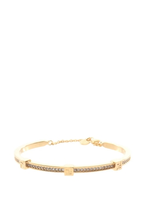 Fendi Pre-Owned 2020s Forever rhinestone-embellished bracelet - Gold