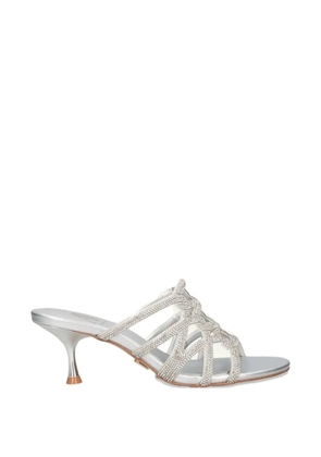 Albano Vanity crystal-embellished caged sandals - Silver