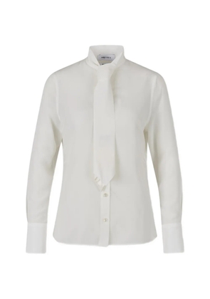 Alexander McQueen tie-neck long-sleeve blouse - White