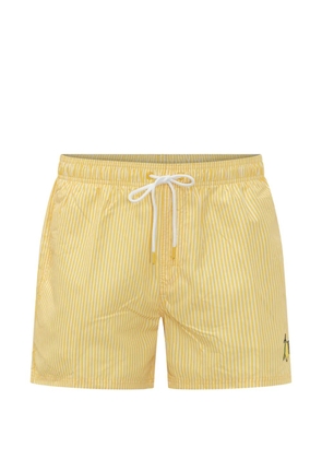 Sundek striped drawstring swim shorts - Yellow