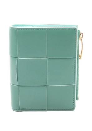 Bottega Veneta Pre-Owned small Cassette Intrecciato bi-fold wallet - Green