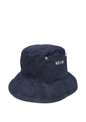 A.P.C. logo-print bucket hat - Blue