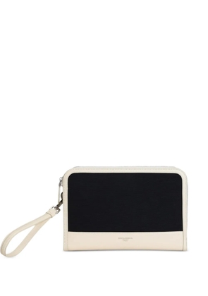 Dolce & Gabbana Atene cotton clutch bag - White