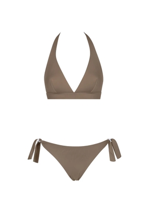 Fisico halterneck side-tie bikini - Neutrals