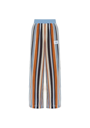 adidas Firebird Summer Glow striped logo-patch trousers - Blue